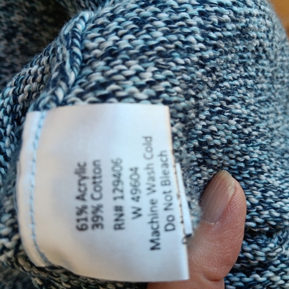 Creation L Blue and Ŵhite Tweed V-neck Sweater for Women size 14 - Picture 4 of 6